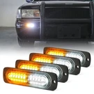 Xprite 4X Led Amber White Grill Side Marker Emergency Strobe Light Bar Kit Truck. Fixed Price $33.42.
