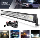 32 Inch Led Light Bar Tri Row Spot Flood Combo Truck Offroad 4WD Atv Suv. Fixed Price $39.98.