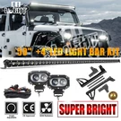 Slim 50" Led Light BAR+4" Inch Pods +roof Bracket Kit For 07-18 Jeep Wrangler Jk. Fixed Price $165.83.