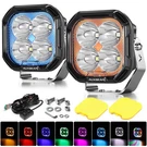 Auxbeam Color Play 3" 12960LM 116W Rgb Led Pod Lights Spot 8. Fixed Price $202.99.