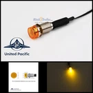 (1) Amber Mini Led Dash Light Indicator, Pilot Warning Lamp, 1/4" Mounting Hole. Fixed Price $7.99.