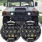 Pair 7" Led Headlights Military Truck Hummer M998 M923 M35A2 24V Humvee Headlamp. Fixed Price $50.99.