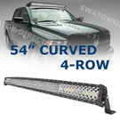 Roof 54" Curved Led Work Light Bar Spot Flood Combo 6000K Driving Off Road 4WD. Fixed Price $102.07.