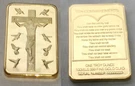 Jesus Christ 10 Commandments Gold Bar Crucifix Easter Birds Prayer Good Friday. Fixed Price $20.14.
