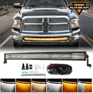 Auxbeam 42'' Curved Led Light Bar For Dodge Ram 1500 2009-2018 Hidden Bumper 40". Fixed Price $127.98.