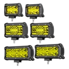 2X4/5/7"INCH Amber Led Work Light Bar Quad Row Pods Spot Flood Combo Driving Fog. Fixed Price $34.98.