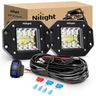 Nilight 2PCS 42W Led Flush Mount Pods Upgraded Spot Flood Combo Beam 12.... Fixed Price $70.39.