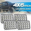 Led Headlights 4X6"INCH Work Hi/lo Chrome For FJ80 FZJ80 HZJ80 Toyot. Fixed Price $43.99.
