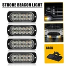 Ultra Thin 12LED Strobe Light Amber White 4PCS Emergency Hazard Flash Bar. Fixed Price $16.14.