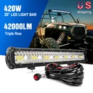 20INCH 420W Led Work Light Bar Tri-row Flood Spot Combo Offroad Driving Lamp Atv. Fixed Price $59.99.