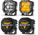Auxbeam 3" Led Work Bar Cube Pods Driving Fog Ditch Lights + Covers Shield. Fixed Price $127.49.