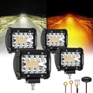 Auxbeam 6 Modes Amber White Series, 4 Packs Led Pod Lights Flash Strobe Warni.... Fixed Price $108.04.