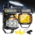 2X Auxbeam 5D-PRO P8+KW3 64W 7680LM Led Light Bar Pods Spot Atv Suv Truck Boat. Fixed Price $202.99.