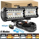 Nilight 2X 6.5 Inch 120W Led Amber White Bar Fog Driving Lamps Wiring Kits. Fixed Price $59.99.