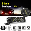 6D 8''INCH Dual-row Led Light Bar Spot Offroad Driving Pickup Atv Marine 4X4 Suv. Fixed Price $19.59.