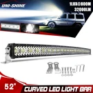 Tri-row Curved 52" Inch 3650W Led Light Bar Spot Flood Combo Boat Suv Vs 50" 54". Fixed Price $124.07.