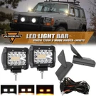 Auxbeam 4" Led Work Lights Fog Pods & Mount Bracket For 84-01 Jeep Cherokee Xj. Fixed Price $69.99.