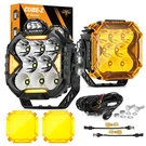Auxbeam 4"INCH Led Work Pod Light Bar Combo Offroad 4WD Driving Fog Amber. Fixed Price $144.49.