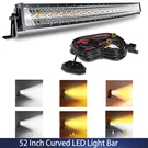52INCH Curved Led Light Bar Flasing Strobe Driving Fit Pickup Truck 4WD Suv Van. Fixed Price $119.99.