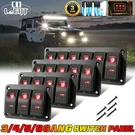 Nilight 4 Gang Rocker Switch Panel With Orange Led 5 Pin On Off Pre-wired. Fixed Price $28.09.