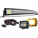 Aslong 52 Inch Led Light Bar 300W Spot Flood Combo CURVED,2PCS 4 White/a.... Fixed Price $172.78.