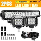 20INCH Led Light Bar Spot Flood Combo +4" Pods Offroad For Jeep Truck Suv+wiring. Fixed Price $39.89.