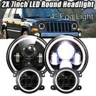 For Jeep Wrangler Jk 7 Inch Round Led Headlight Fog Turn Signal Hi Lo 4PCS. Fixed Price $95.99.