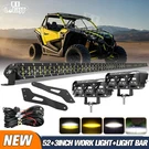 Roof 52'' Led Light Bar Mount Brackets +4" Pods For 17-24 Can-am Maverick Max X3. Fixed Price $148.39.