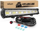 20INCHES Triple Row Led Light Bar Flood Spot Combo Watts 42000LM 30V White. Fixed Price $73.50.