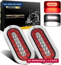 Partsam 2PCS 6-1/2" Oval Led Trailer Tail Lights 23 Flange Mount Waterproof. Fixed Price $40.60.