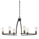 Cal Lighting Kinder Metal Chandelier, Dark Bronze, 19.5" FX-3664-6. Fixed Price $615.00.