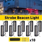 10X 6LED Amber Side Truck Beacon Warn Hazard Flash Strobe Light Super Bright New. Fixed Price $26.59.