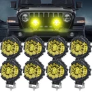 8X 7 Led Pods Work Bar Round Yellow Driving Fog Headlight Truck Off Road. Fixed Price $170.99.