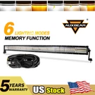 Auxbeam 50"INCH Curved Led Work Light Bar Amber & White Offroad Driving Fog Lamp. Fixed Price $149.99.