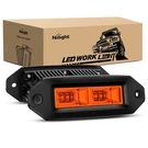 Nilight 2PCS 40W Flush Mount Amber Led Pods Flood Beam Work. Fixed Price $46.99.