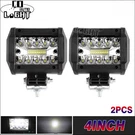 Pair 4" 30000LM Led Work Light Bar Spot Pods Fog Lamp Offroad Driving Truck Atv. Fixed Price $10.39.