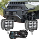 For Polaris Ranger Xp 1000/1000 Crew 4" Flood Led Light Bar + Rock Switch Wiring. Fixed Price $35.98.
