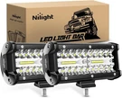 Nilight Led Pods 2PCS 6.5 Inch 120W Triple Row Bar Flood. Fixed Price $41.58.
