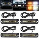 4X 10 Led White/amber Strobe Lights Emergency Flash Warning Beacon Lamp 12V 24V. Fixed Price $18.99.