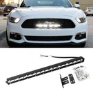 20" Ultra Slim Led Light Bar W/behind Grill Mount, Wiring 15-23 Ford Mustang. Fixed Price $80.09.
