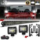 For Jeep Wrangler Jk Upper Roof 52" Led Light Bar+pillar 4'' Pods+wire 2018-2024. Fixed Price $279.39.