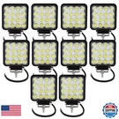 Auxtings 10 Pieces Inch 48W Flood Led Work Light Bar Off Road Driving Lamp. Fixed Price $133.32.