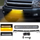For Silverado 1500 07-13 Amber/white Strobe 22'' Light Bar Bumper Mounting Kit. Fixed Price $104.99.