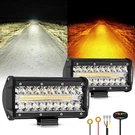 Auxbeam 7INCH 300W Amber White Led Bar 6 Modes Strobe Lights Spot Flood.... Fixed Price $93.39.