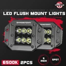 OFFROADTOWN-2PCS 5'' 120W Cree Flush Mount Led Work Light Pods For Truck Pickup. Fixed Price $36.99.