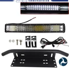 Work Light Bar 23" Bumber Number Plate Bracket Wiring Harness Kit 20" Black Led. Fixed Price $40.16.