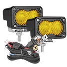 Sport Amber Work/scene Light 3000K Led Cube Pods 4000LM Yellow Diffusion &wiring. Fixed Price $43.95.