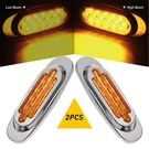 2PCS Amber Led Side Marker Lights Trailer Truck Van Oval Clearance. Fixed Price $12.99.