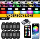 10X Rgb Led Pods Rock Lights Kit Underbody Neon Ford F-150 F-250 F-350. Fixed Price $45.99.
