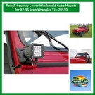 Rough Country Lower Windshield Cube Mounts For '87- 95 Jeep Wrangler Yj Dur.... Fixed Price $59.99.